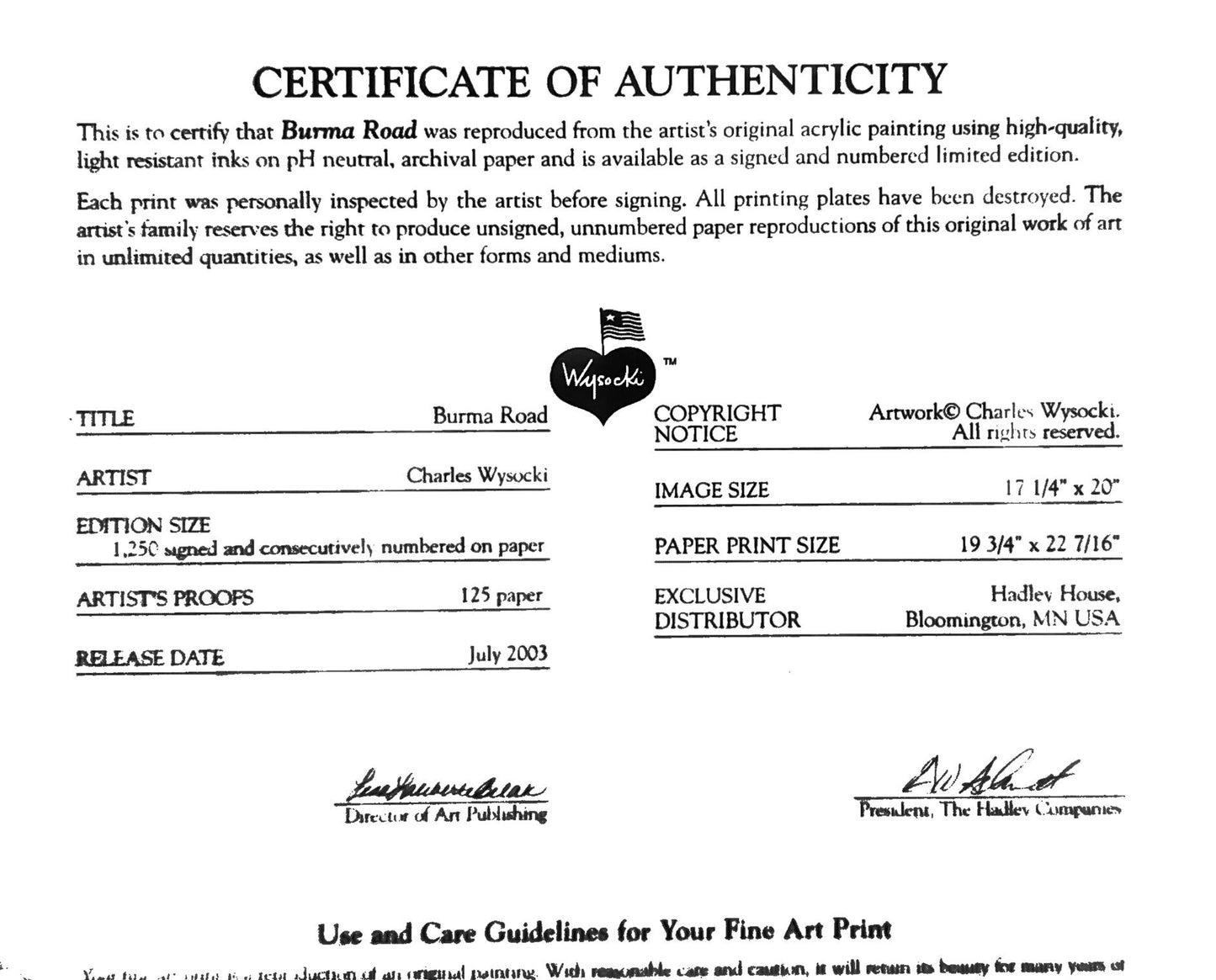 Burma Road by Charles Wysocki