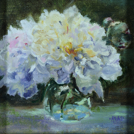 Floral in Clear Vase by Barbara Aras