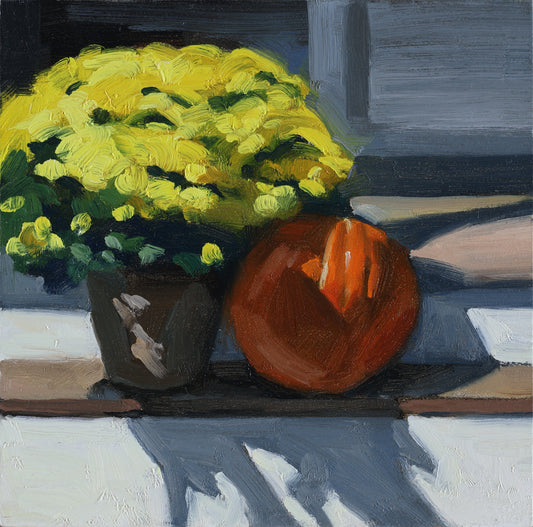 Pumpkin and Mums by Ann Grimaldi