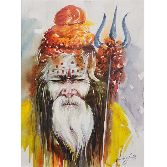 Sadhu with Trident by Bijendra Pratap