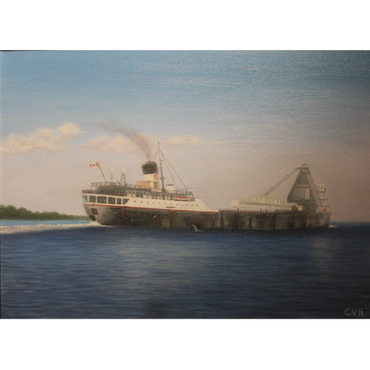 Ship on the River by Grant V Hesser