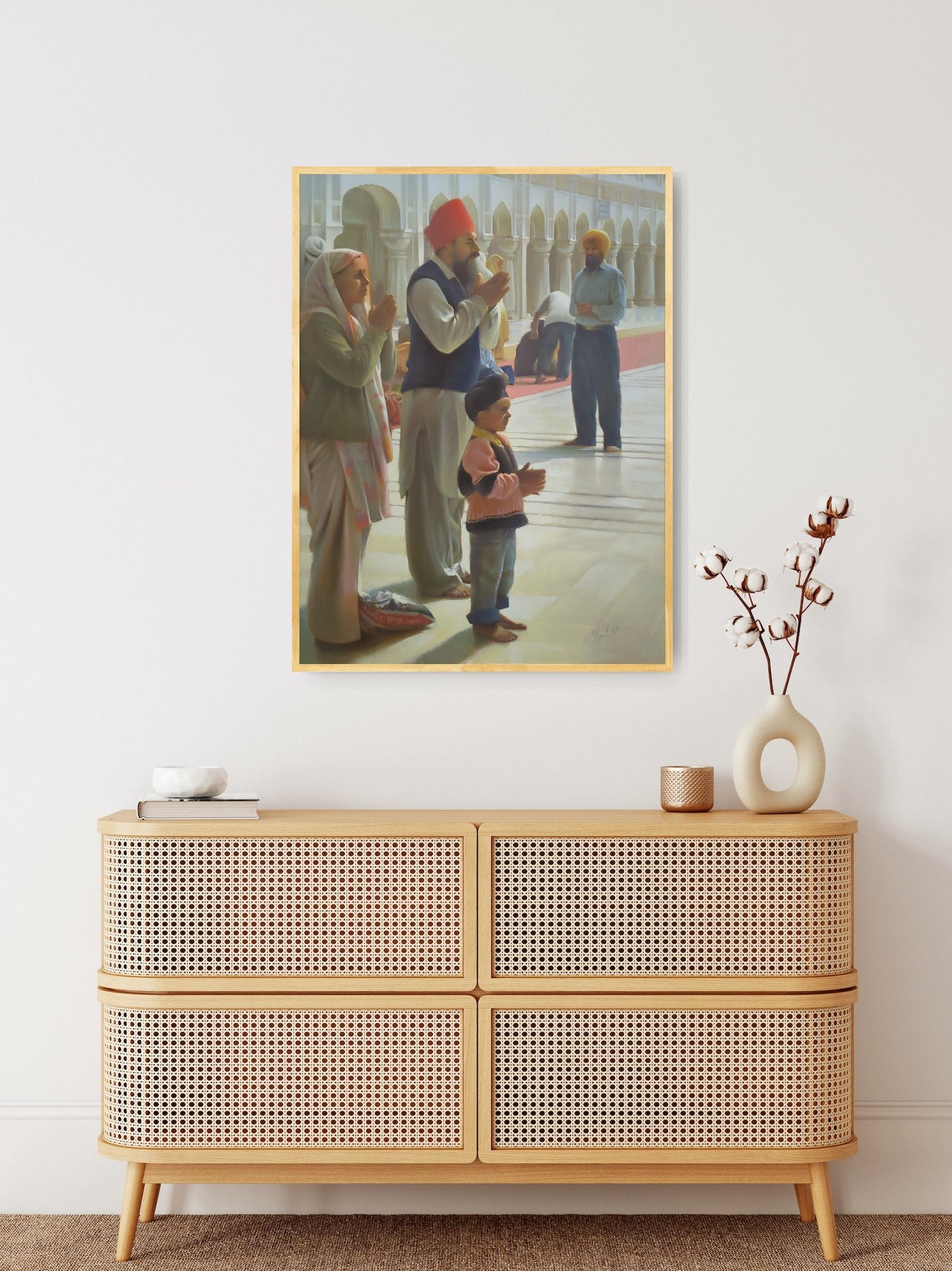 Family Praying at the Golden Temple by Chuck Marshall