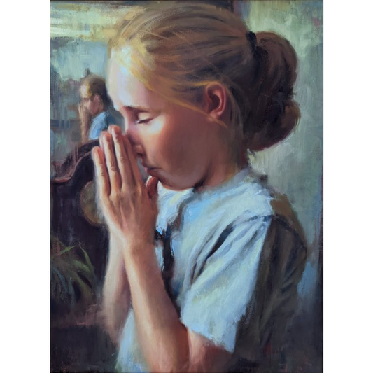 Little Girl Praying by Chuck Marshall